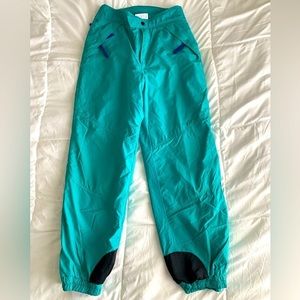 Columbia Retro Style Teal Snowboard/Ski Pants